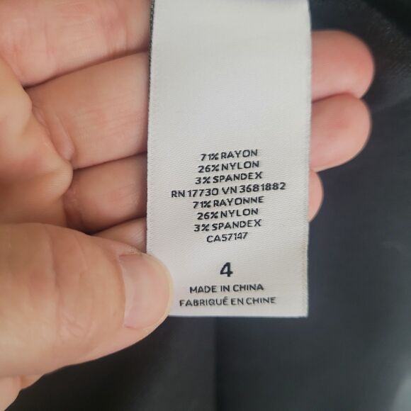 Kate Young Target Cocktail Dress Womens Size 4 Black Ponte Cap Sleeve Open Back - Picture 9 of 12